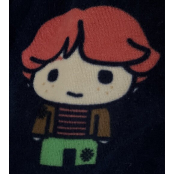 Harry Potter Pajama Pants Women's M Chibi Navy Fleece Jogger Sleepwear Lounge - Picture 9 of 16